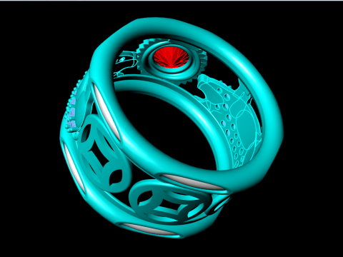 Pig rings - Elephant hair ring - Wild boar ring - N15 Modèles 3D en vedette