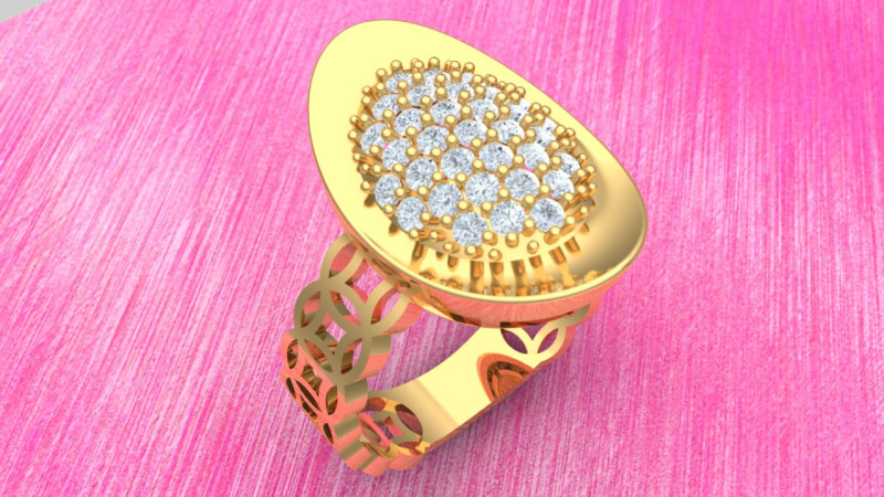 Money ring - Gold bar ring - N070421 3D Print Model .c4d .max .obj .3ds .fbx .stl .blend 