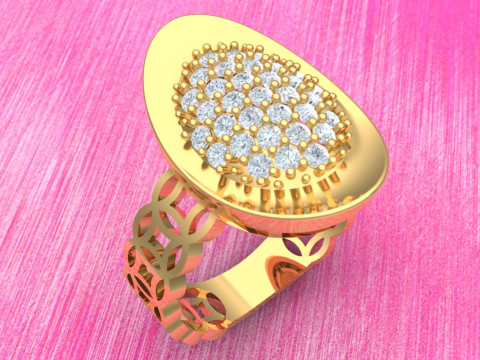 Money ring - Gold bar ring - N070421 Modello di stampa 3D