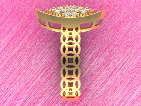 Money ring - Gold bar ring - N070421 3D Print Model