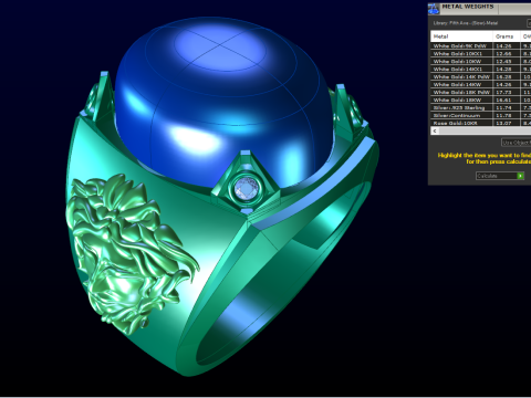 Versace ring - Medusa ring - Oval stone ring - N92 Modelo de impresión 3D