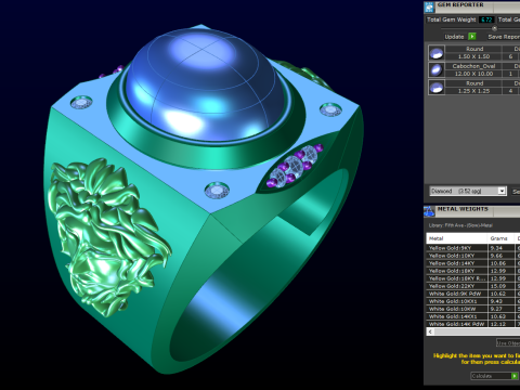 Versace ring - Medusa ring - Oval stone ring - N91 Modelo de impresión 3D