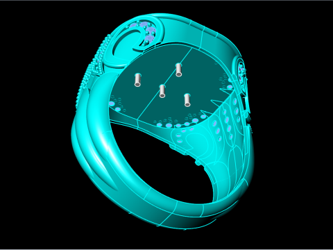 Eagle ring - Patterned rings - Mens rings - N6250 3D प्रिंट मॉडल