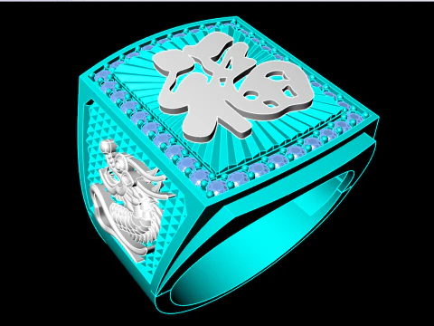 Dragon ring - Blessed ring - Mens ring - N79 3D Print Model