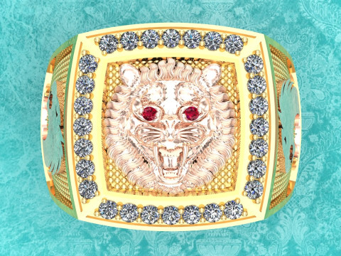 Tigerring – Herrenringe – N80 3D Druckmodell