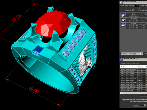 Tiger ring - Oval mens rings - Mens Rings - N40 Modelo de Impressão 3D
