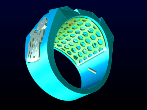 Tiger rings - Mens rings - N97 3D Print Model