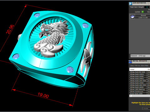 Dragon ring - Mens rings - N98 Modèles 3D en vedette