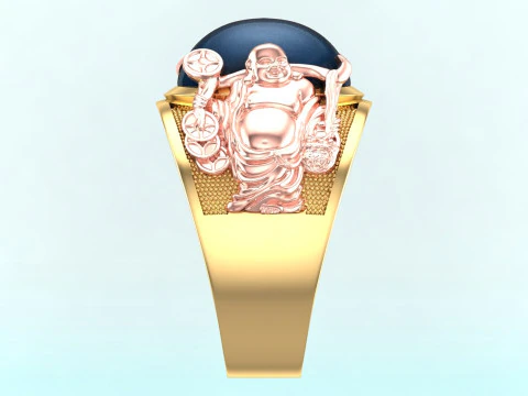 Maitreya Buddhas ring - God of wealth ring - Caishen ring - N920227 3D Print Model