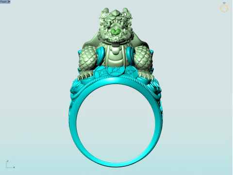 Dragon Turtle Ring - Mens Rings - N920228 3D Print Model