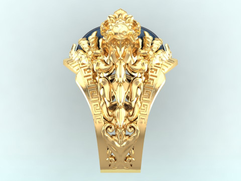 Dragon Tiger Ring - Dragon ring - Tiger ring - N334 Modelo de Impressão 3D