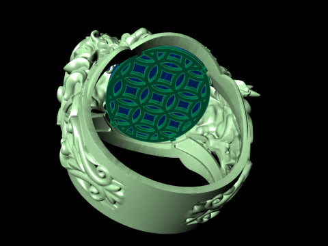Dragon Tiger Ring - Dragon ring - Tiger ring - N334 3D Print Model