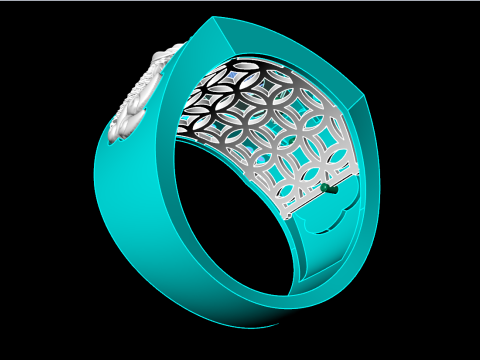 Dragon Ring - Diamond Mens Ring - N923709 3D Print Model