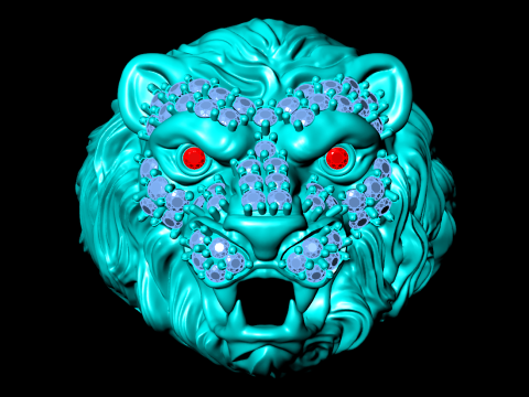 Lion ring - Lion mens ring - Mens ring - N923736 3D 打印模型