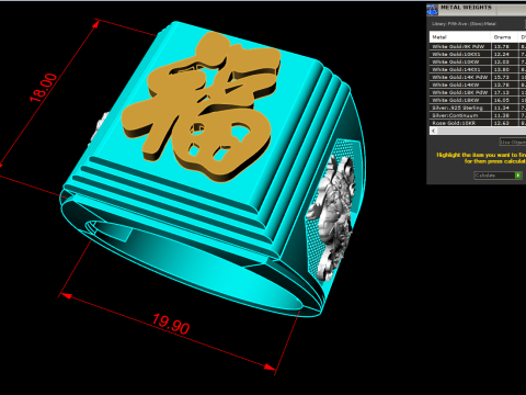 God of wealth ring - Caishen ring - Blessing ring - N923938 3D Print Model