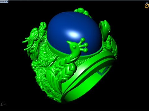 Four Spirit Rings - Dragon - Turtle - Pixiu - Unicorn Ring - N923324 3D Print Model