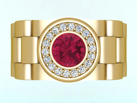 Watch Rings - Clock Ring - Mens Rings - N924722 3D Print Model