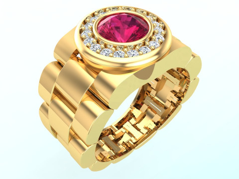 Watch Rings - Clock Ring - Mens Rings - N924722 3D 打印模型