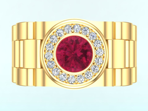 Watch Rings - Clock Ring - Mens Rings - N924722 3D 打印模型