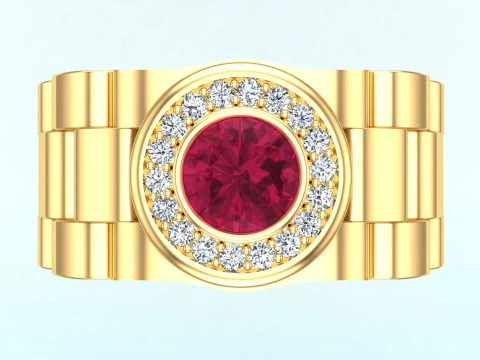 Watch Rings - Clock Ring - Mens Rings - N924722 3D Print Model