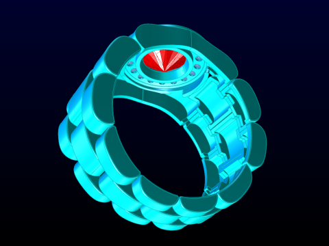 Watch Rings - Clock Ring - Mens Rings - N924722 3D 打印模型