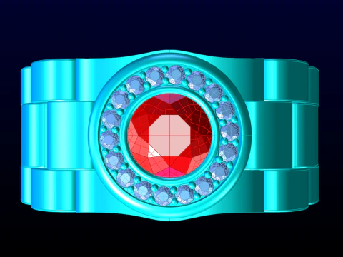Watch Rings - Clock Ring - Mens Rings - N924722 3D Print Model