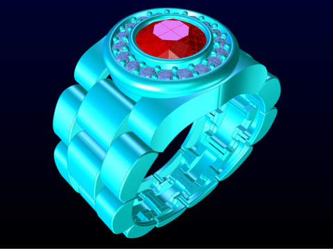 Watch Rings - Clock Ring - Mens Rings - N924722 3D 打印模型