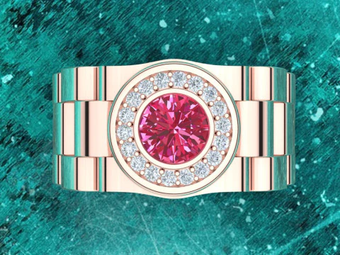 Watch Rings - Clock Ring - Mens Rings - N924722 3D Print Model