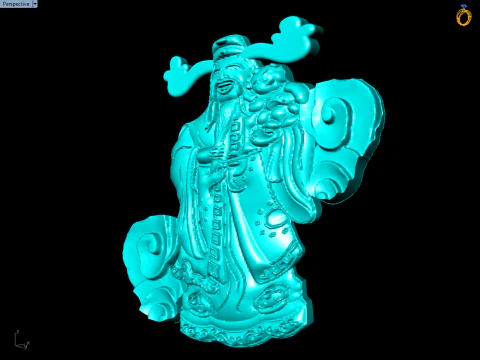 God of wealth for jewelry - Caishen for ring - N924846 3D Print Model