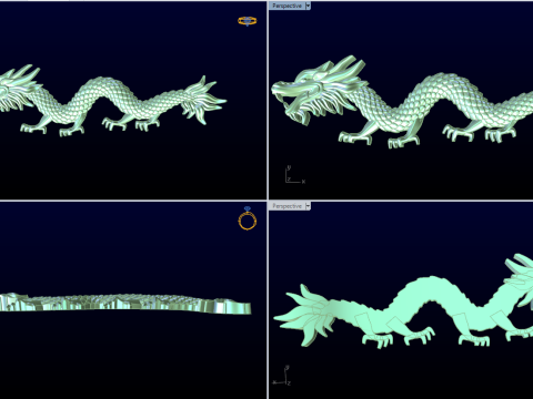 Dragon for jewelry - Dragon for ring - Dragon for pendant - N147 Model do druku 3D