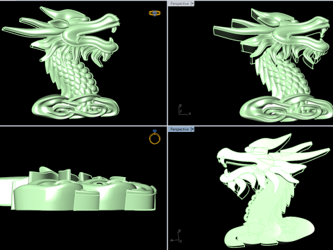 Dragon for jewelry - Dragon for ring - Dragon for pendant - N208 3D 打印模型
