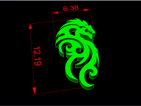 Dragon for jewelry - Dragon for ring - Dragon for pendant - N717 3D Принт Модель