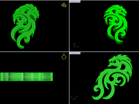 Dragon for jewelry - Dragon for ring - Dragon for pendant - N717 3D Принт Модель