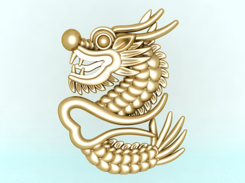 Dragon for jewelry - Dragon for ring - Dragon for pendant - N1006 3D Print Model