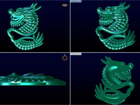 Dragon for jewelry - Dragon for ring - Dragon for pendant - N1006 3D Print Model