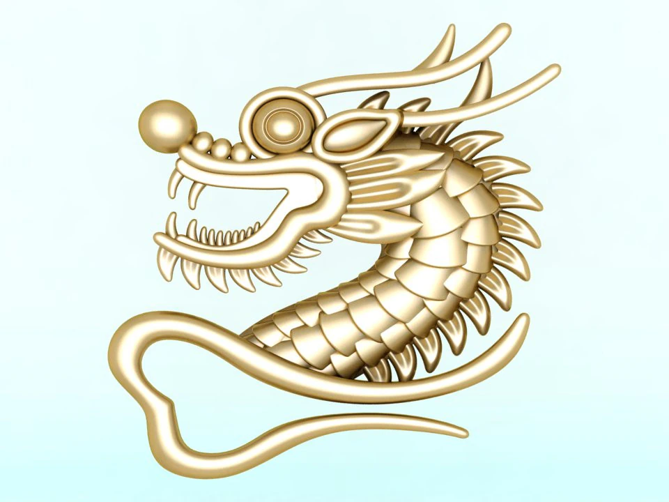 Dragon for jewelry - Dragon for ring - Dragon for pendant - N1157 3D Print Model .c4d .max .obj .3ds .fbx .stl .blend 