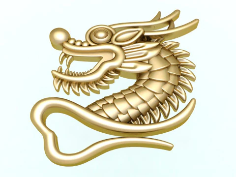 Dragon for jewelry - Dragon for ring - Dragon for pendant - N1157 3D Print Model