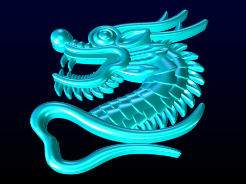 Dragon for jewelry - Dragon for ring - Dragon for pendant - N1157 3D 打印模型
