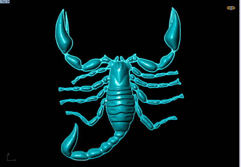 Scorpion for jewelry - Scorpion for ring - Scorpion for pendant N924054 3D Принт Модель .c4d .max .obj .3ds .fbx .stl .blend 