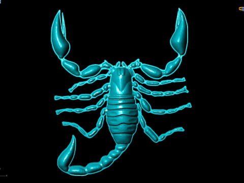Scorpion untuk perhiasan - Scorpion untuk cincin - Scorpion untuk liontin N924054 Model Cetak 3D