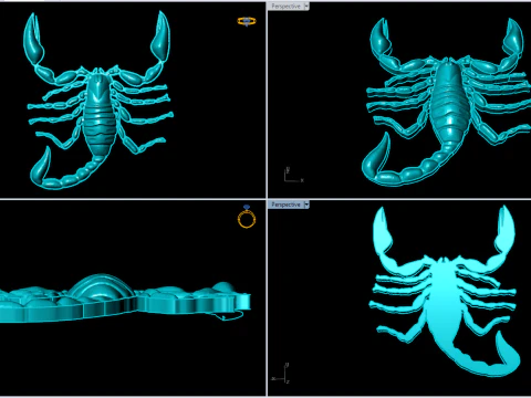 Scorpion for jewelry - Scorpion for ring - Scorpion for pendant N924054 3D Print Model