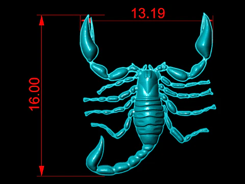 Scorpion for jewelry - Scorpion for ring - Scorpion for pendant N924054 3D Print Model
