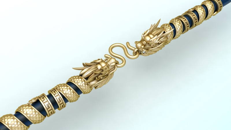 Dragon necklace - Dragon pendant - Wrap leather cord - N843 Modello di stampa 3D .c4d .max .obj .3ds .fbx .stl .blend
