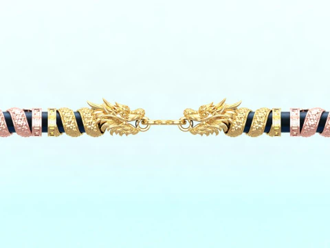 Намисто Дракон - Кулон Дракон - Шкіряний шнур - N843 3D Принт Модель