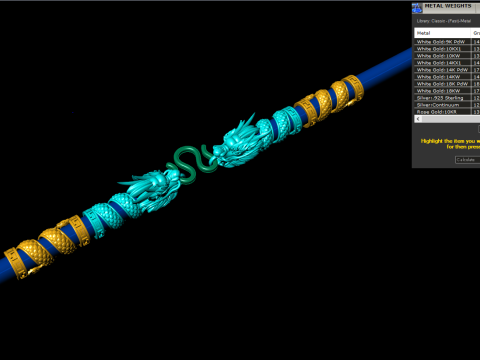 Dragon necklace - Dragon pendant - Wrap leather cord - N843 Modello di stampa 3D