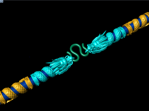 Dragon necklace - Dragon pendant - Wrap leather cord - N843 Modello di stampa 3D
