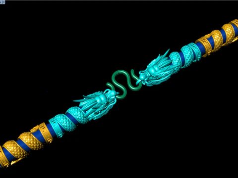 Намисто Дракон - Кулон Дракон - Шкіряний шнур - N843 3D Принт Модель