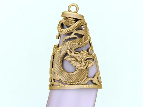 Tiger fangs pendant - Tiger tooth pendant - Buddha Quanyin pendant - N903 3D Print Model