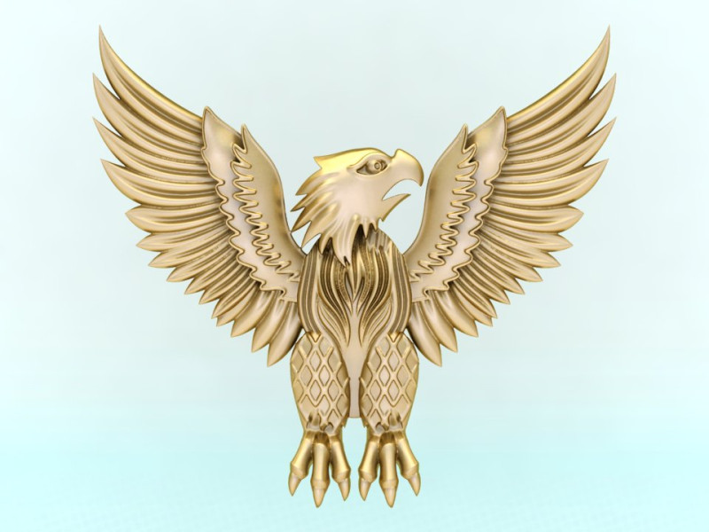 Eagle for jewelry - Eagle for ring - Eagle for pendant - N931 3D 打印模型 .c4d .max .obj .3ds .fbx .stl .blend