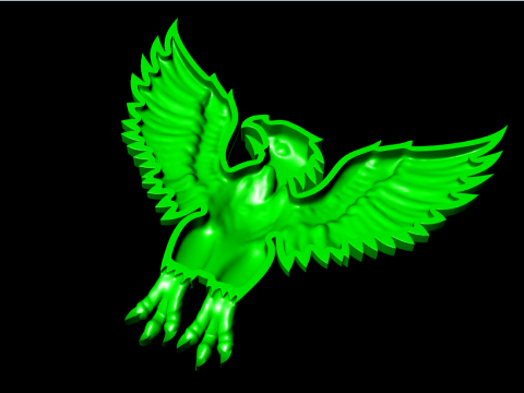 Eagle for jewelry - Eagle for ring - Eagle for pendant - N931 3D 打印模型